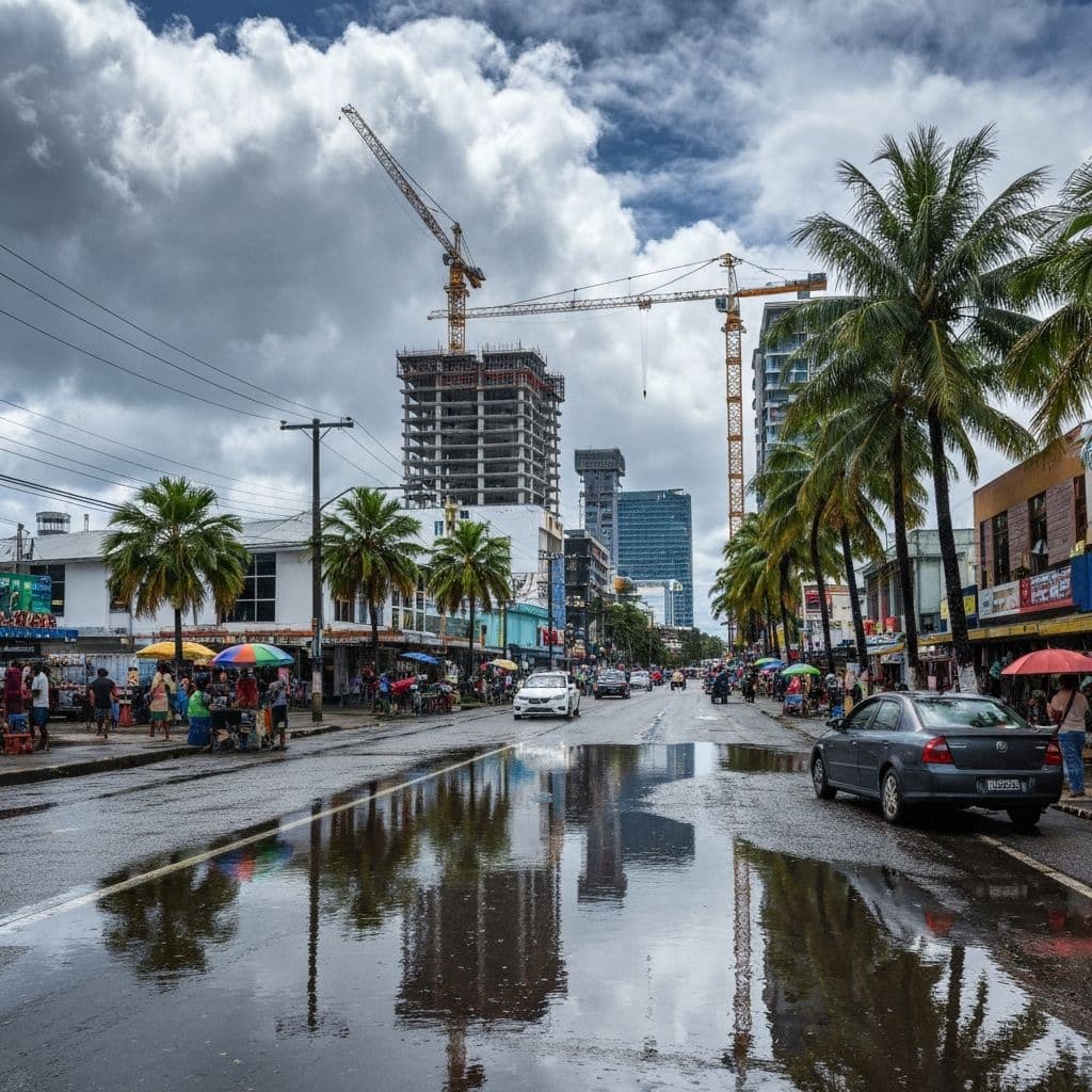 Fiji urban street scene